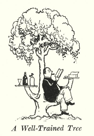 Un árbol bien entrenado (litografía) de William Heath Robinson