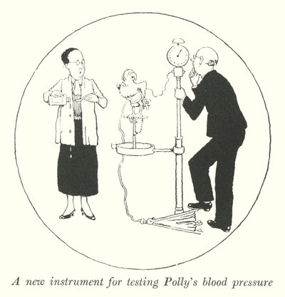 Un nuevo instrumento para medir la presión arterial de Polly de William Heath Robinson