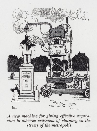 Una nueva máquina para expresar eficazmente la crítica adversa de estatuas en las calles de la metrópolis de William Heath Robinson