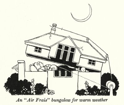 Un bungalow "Air Frais" para clima cálido de William Heath Robinson