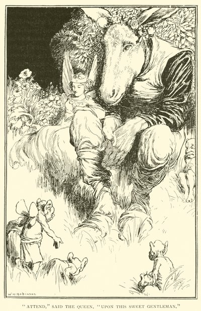 Atiende, dijo la Reina, a este dulce caballero de William Heath Robinson