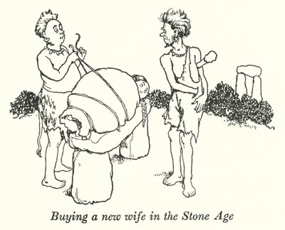 Comprando una nueva esposa en la Edad de Piedra de William Heath Robinson