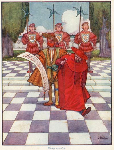 El cardenal Wolsey arrestado de William Heath Robinson