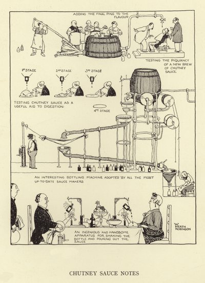 Notas de salsa de chutney de William Heath Robinson