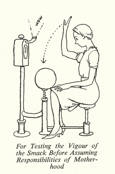 Para Probar el Vigor del Golpe Antes de Asumir Responsabilidades de Maternidad de William Heath Robinson