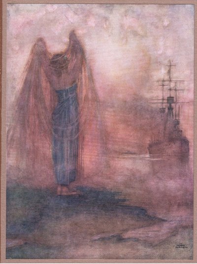 Halifax. En la niebla mis proas guardianas avanzan de William Heath Robinson