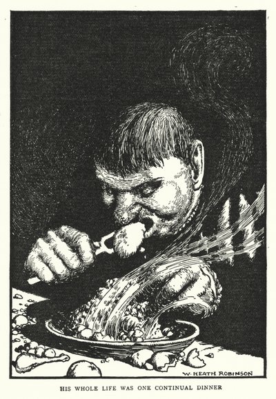 Toda su vida fue una cena continua de William Heath Robinson