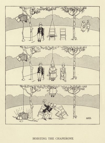 Izando a la chaperona de William Heath Robinson