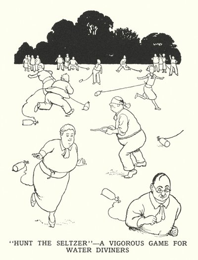 "Caza del Seltzer", un juego vigoroso para zahoríes de William Heath Robinson