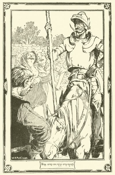 Ilustración para Don Quijote de William Heath Robinson