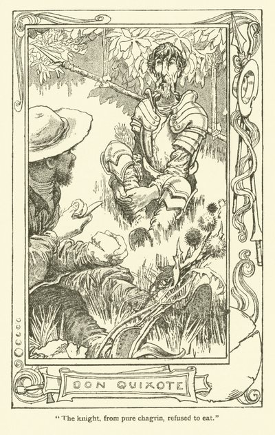 Ilustración de Don Quijote de William Heath Robinson