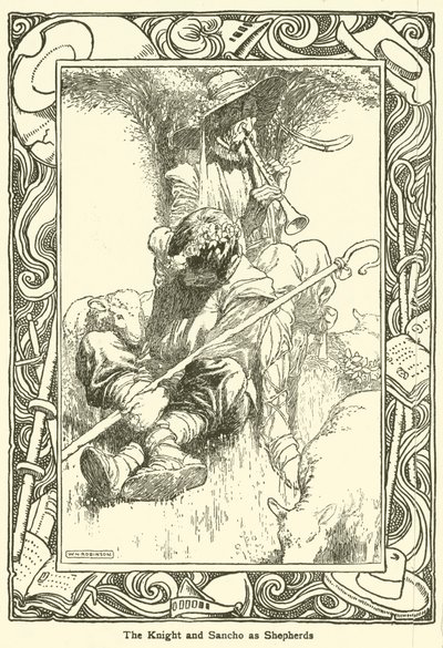 Ilustración de Don Quijote de William Heath Robinson
