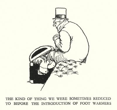 Ilustración para Railway Ribaldry de W Heath Robinson de William Heath Robinson