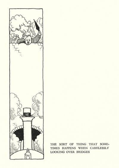 Ilustración para Railway Ribaldry de W Heath Robinson de William Heath Robinson