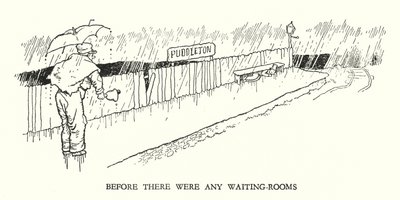 Ilustración para Railway Ribaldry de W Heath Robinson de William Heath Robinson