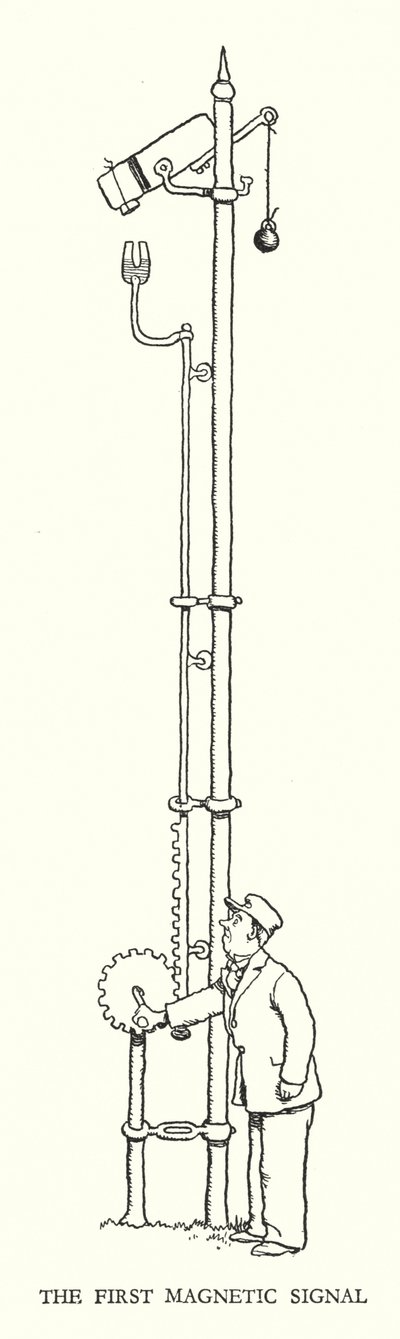 Ilustración para Railway Ribaldry de William Heath Robinson