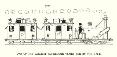 Ilustración para Railway Ribaldry de W Heath Robinson de William Heath Robinson