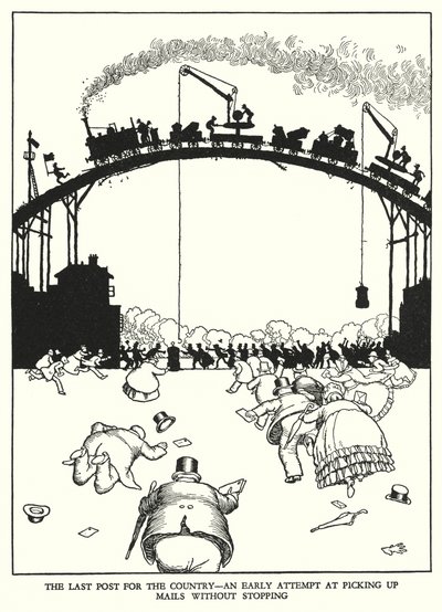 Ilustración para Railway Ribaldry de William Heath Robinson