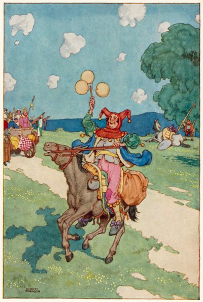 Ilustración para Las Aventuras de Don Quijote de William Heath Robinson