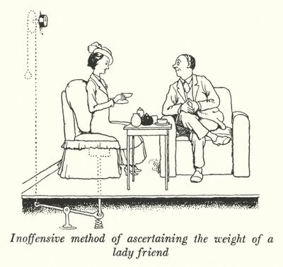 Método inofensivo para determinar el peso de una amiga de William Heath Robinson