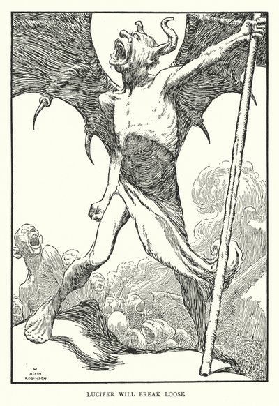 Lucifer se soltará de William Heath Robinson