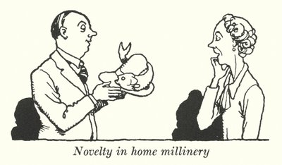 Novedad en sombrerería casera (litografía) de William Heath Robinson