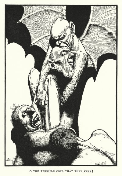 ¡Oh, el terrible alboroto que hacen! (litografía) de William Heath Robinson