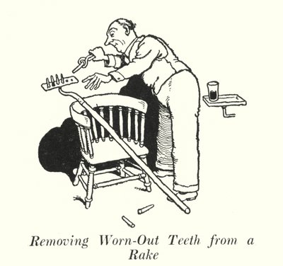 Remover Dientes Gastados de un Rastrillo de William Heath Robinson