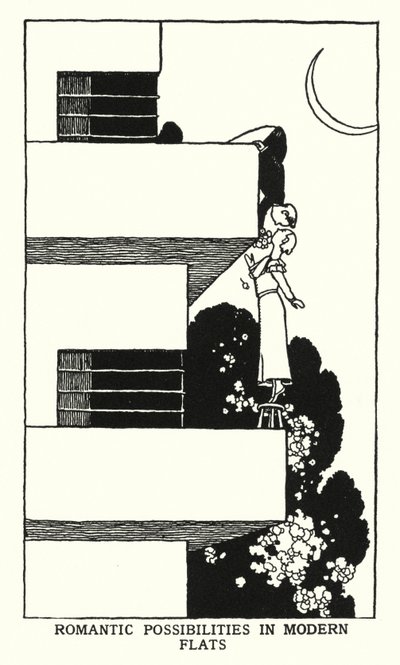 Posibilidades románticas en apartamentos modernos de William Heath Robinson