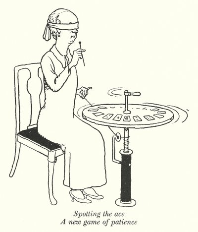 Detectar el as, un nuevo juego de paciencia de William Heath Robinson