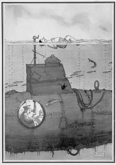 Submarino, de Algunas Imágenes Horribles de la Guerra, 1915 de William Heath Robinson