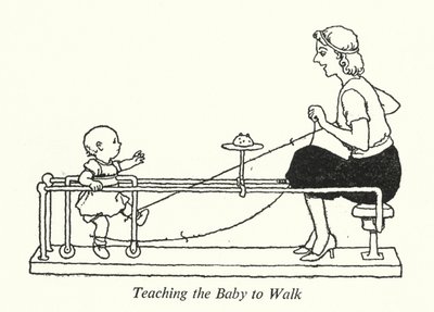 Enseñando al Bebé a Caminar de William Heath Robinson