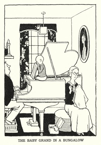 El Baby Grand en un Bungalow de William Heath Robinson
