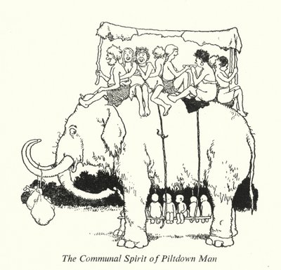 El Espíritu Comunal del Hombre de Piltdown de William Heath Robinson