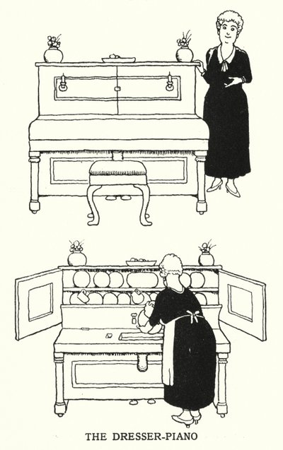 El piano-dresser de William Heath Robinson