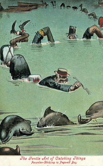 El arte de atrapar cosas - Caza de marsopas en Pegwell Bay de William Heath Robinson
