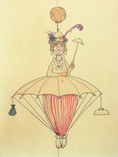 El sistema de viaje aéreo personal para damas de William Heath Robinson