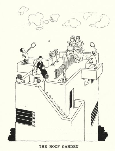 El jardín en la azotea de William Heath Robinson