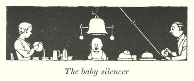 El silenciador de bebés (litografía) de William Heath Robinson