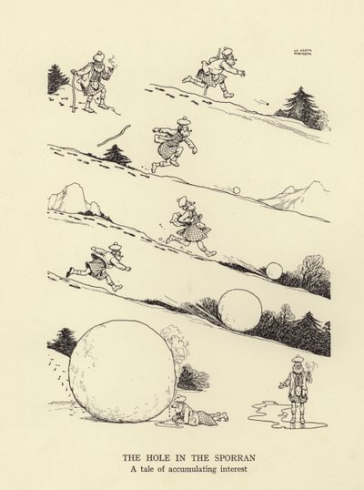 El agujero en el sporran, una historia de interés acumulado de William Heath Robinson