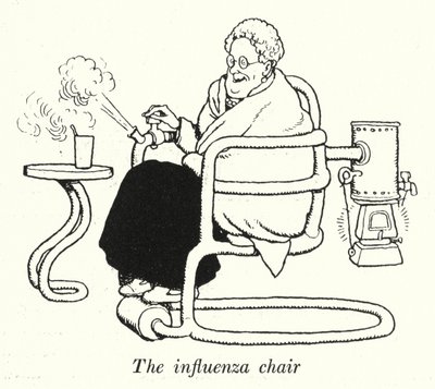La silla de la influenza de William Heath Robinson