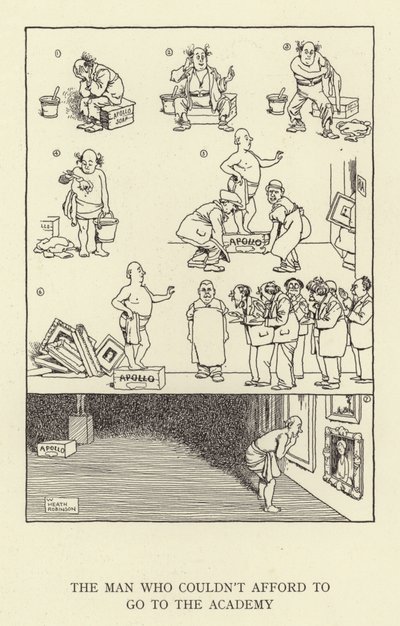 El hombre que no podía permitirse ir a la academia de William Heath Robinson