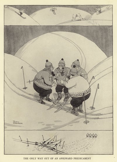 La única salida de una Situación Incómoda de William Heath Robinson