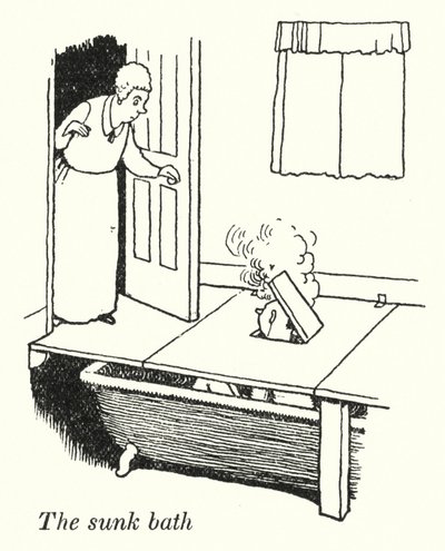 El baño hundido de William Heath Robinson