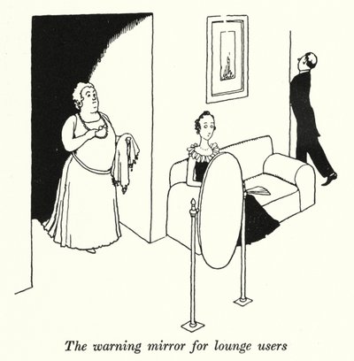 El espejo de advertencia para los usuarios del salón de William Heath Robinson