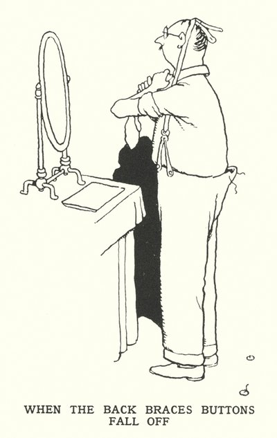Cuando se caen los botones de los tirantes de William Heath Robinson
