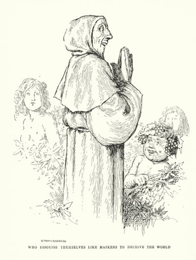 Quienes se disfrazan como enmascarados para engañar al mundo de William Heath Robinson