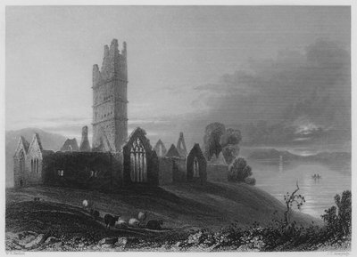 Abadía de Moyne (grabado) de William Henry (after) Bartlett