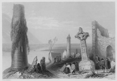 Cruz Antigua, Clonmacnoise de William Henry (after) Bartlett