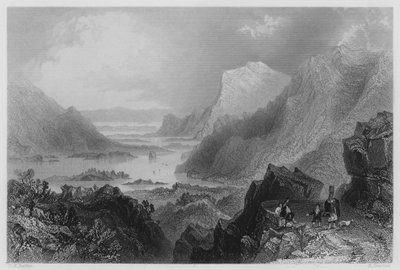 Acceso a Killarney desde la Carretera de Kenmare (grabado) de William Henry (after) Bartlett